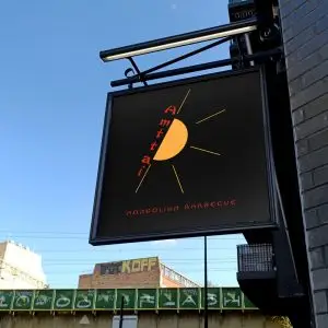 Beschilderung für ein Restaurant